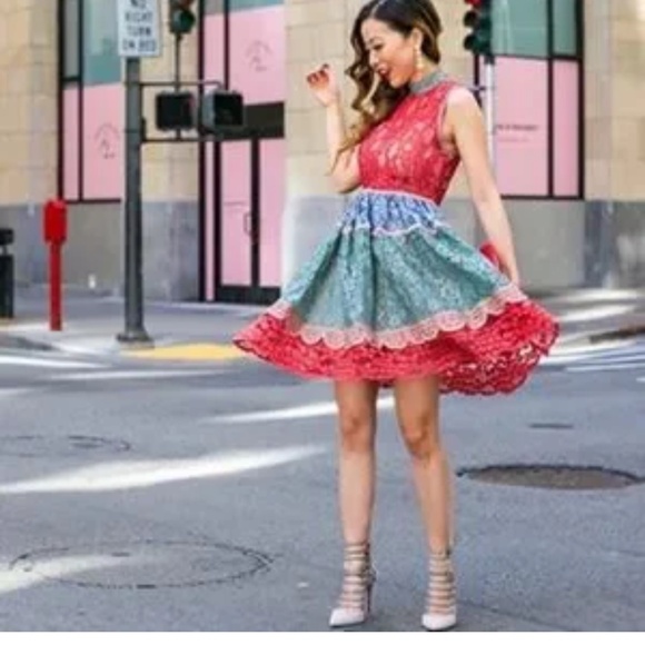 Alexis Vedette Lace Multi Color Dress Size M - Picture 3 of 11